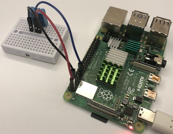 溫濕度感測電路連接-背面